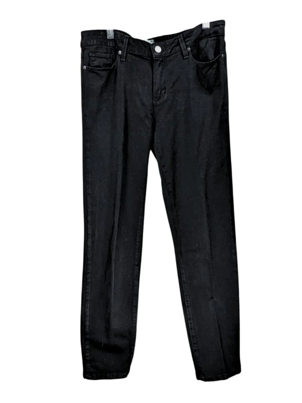 Paige 31 Black Skyline Skinny Mid Rise Ankle Stretch 5-Pocket Denim Jeans